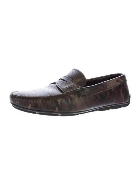 prada camo loafers